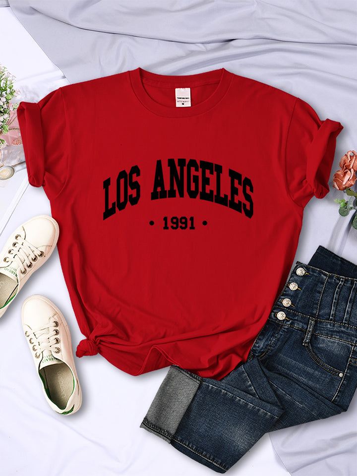 Los Angeles 1991 USA Unisex T-Shirt - Casual Short Sleeve Summer Tee