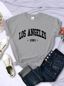 Los Angeles 1991 USA Unisex T-Shirt - Casual Short Sleeve Summer Tee
