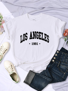 Los Angeles 1991 USA Unisex T-Shirt - Casual Short Sleeve Summer Tee
