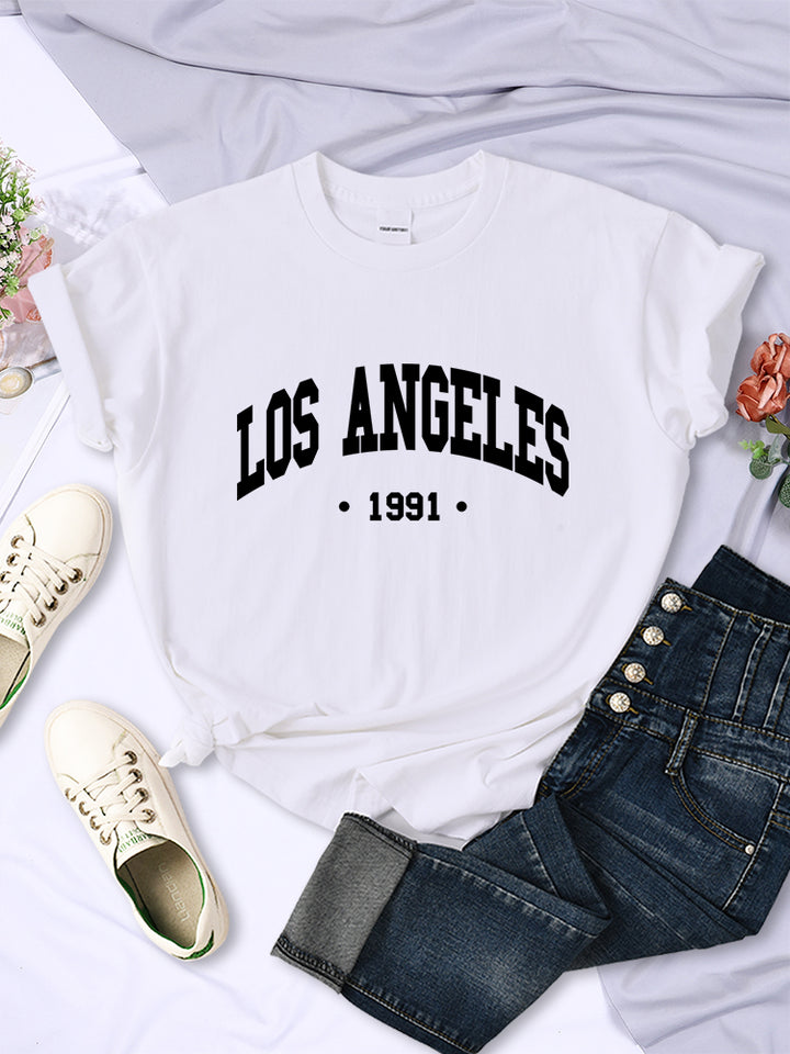 Los Angeles 1991 USA Unisex T-Shirt - Casual Short Sleeve Summer Tee