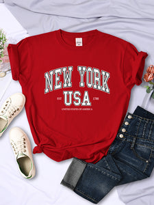 New York USA Est 1788 Unisex T-Shirt - Cool Casual Hip Hop Tee