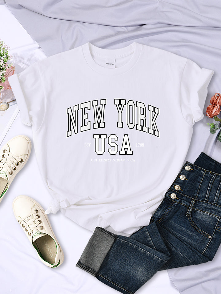 New York USA Est 1788 Unisex T-Shirt - Cool Casual Hip Hop Tee