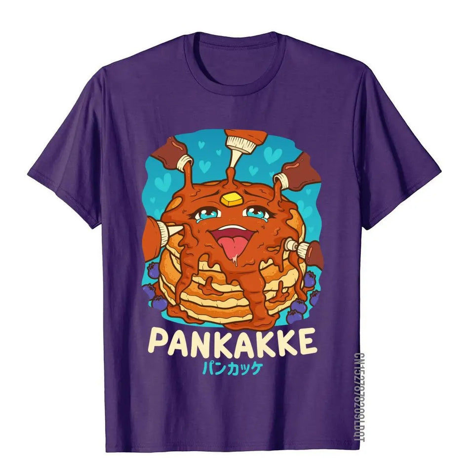 Funny Kawaii Pankakke Japanese Pancake T-Shirt - Cotton Unisex High Street Wear