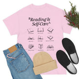 "Reading Is Self-Care" Bookworm Graphic T-Shirt - Retro Boho Bookish Unisex Tee, Cute Loose Fit for Book Lovers