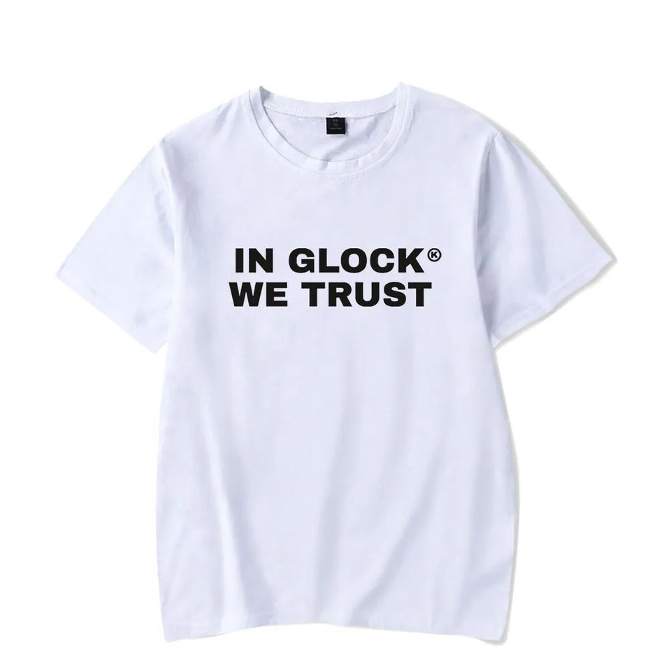 "In Glock We Trust" Letter Print T-Shirt