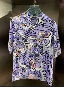 New Tiger Flower Graphic Shirt - Short-Sleeve Summer Top