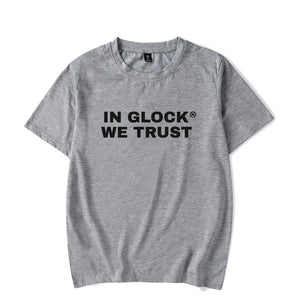 "In Glock We Trust" Letter Print T-Shirt