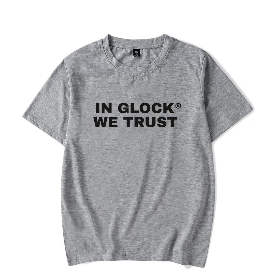 "In Glock We Trust" Letter Print T-Shirt