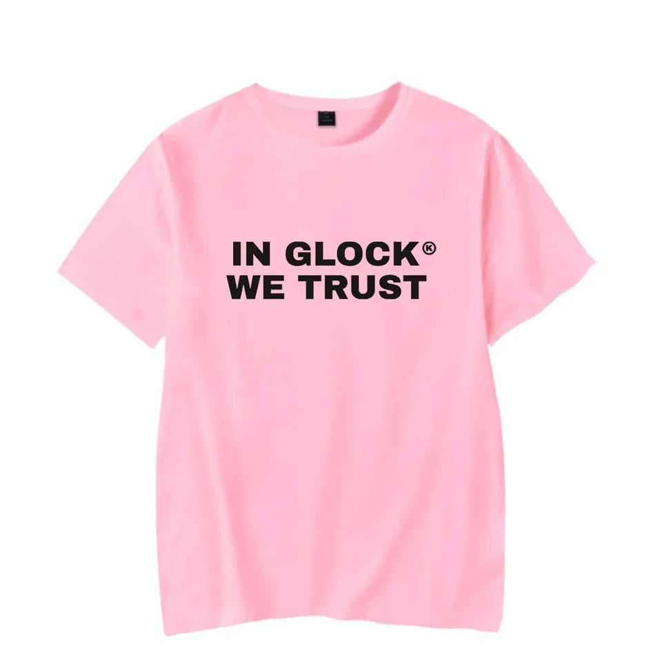 "In Glock We Trust" Letter Print T-Shirt