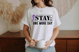 "Stay One More Day" Shirt - Mental Health & Suicide Awareness Tee. Motivational Design with Semicolon Symbol. Supportive & Stylish!