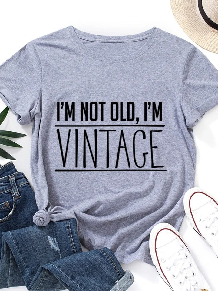 "I'm Not Old, I'm Vintage" - Unisex T-Shirt, Short Sleeve, Loose Fit Retro Graphic Tee