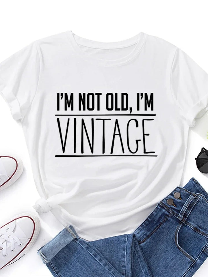 "I'm Not Old, I'm Vintage" - Unisex T-Shirt, Short Sleeve, Loose Fit Retro Graphic Tee