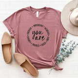 "You Are Important" Shirt - Mental Health Awareness Tee with "Kind, Loved, Worthy" Design. Perfect Inspirational Shirt for Daily Motivation.